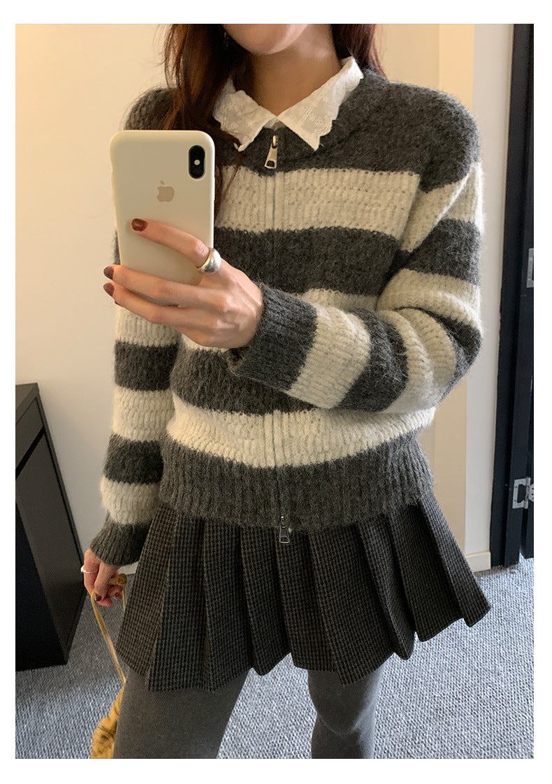 【H5494】實拍復古立體針織外套251109