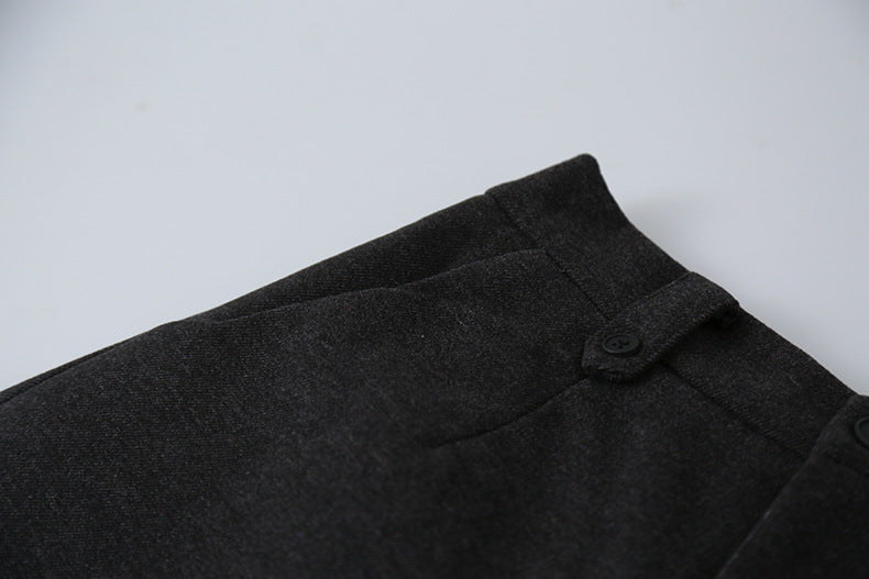 【LD11044】實拍厚款毛呢西裝短褲後鬆緊腰251202