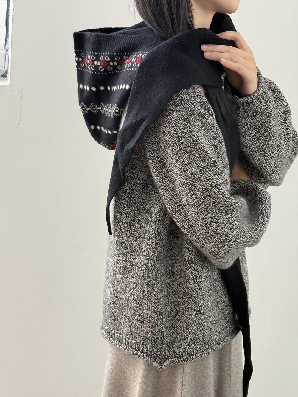 【Y276】實拍冬季軟糯慵懶保暖針織毛衣（棉羊毛10%)251106