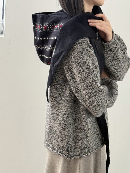 【Y276】實拍冬季軟糯慵懶保暖針織毛衣（棉羊毛10%)251106