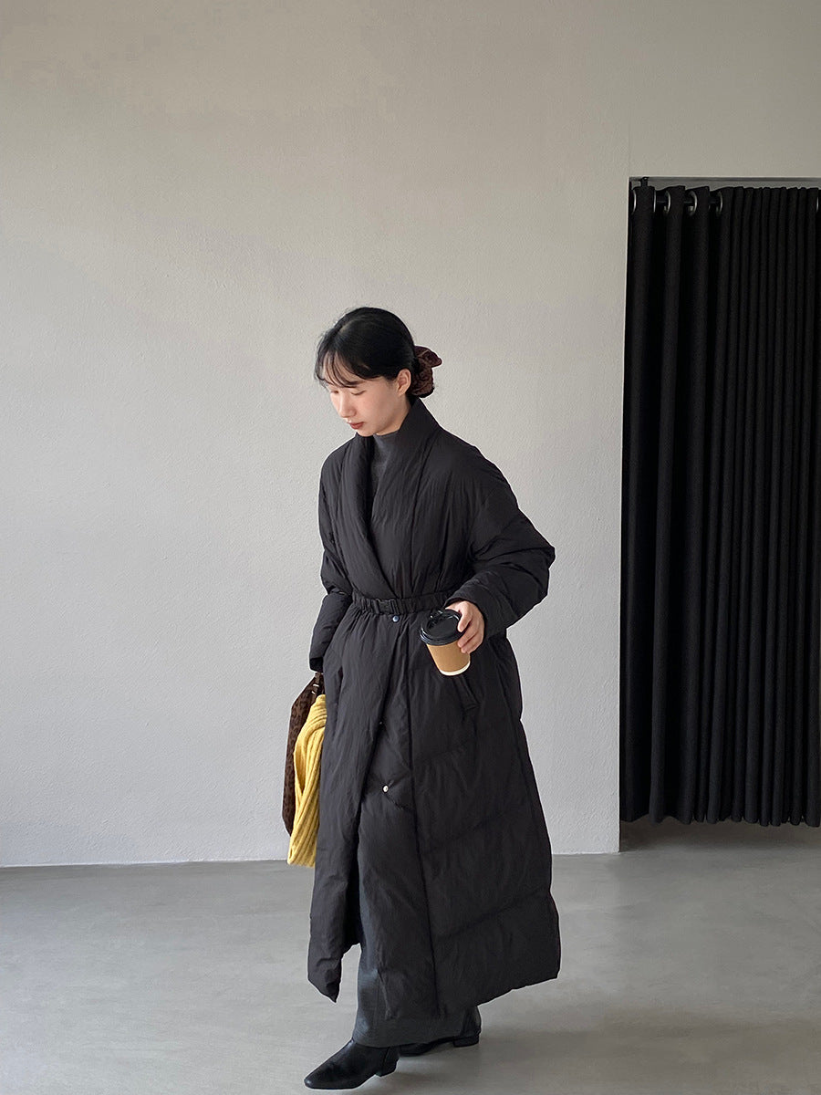 【cimz6386】實拍歐美大氣抗寒鎖温收腰氣質羽絨外套（白鴨絨90%)251120