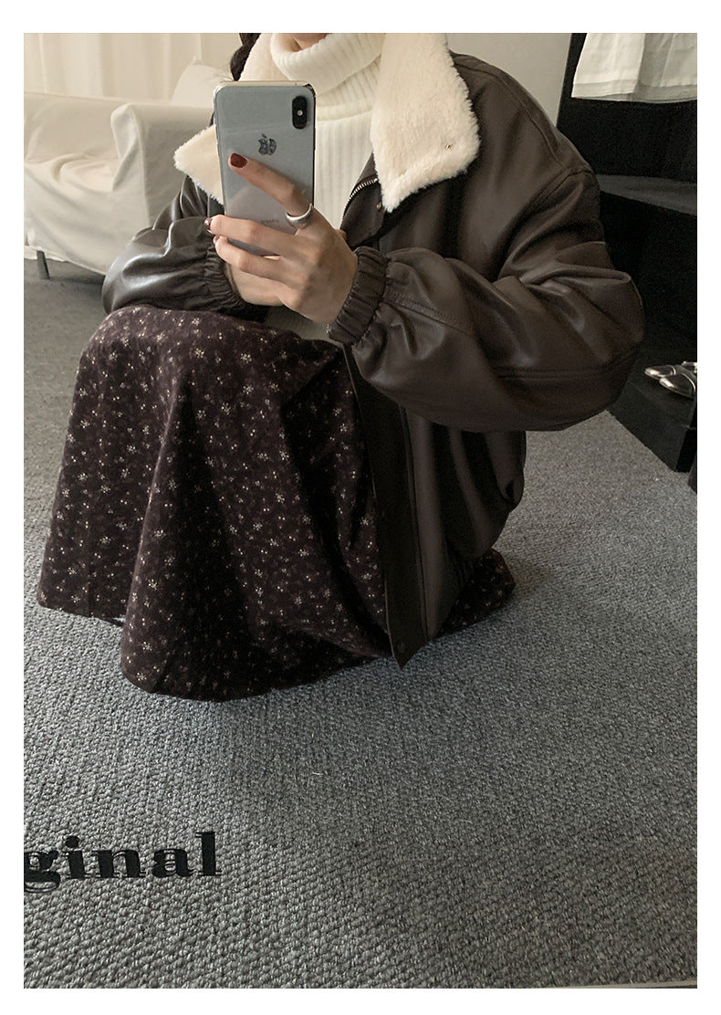 【H5490】實拍日系清新小碎花鬆緊腰長裙（棉）251109