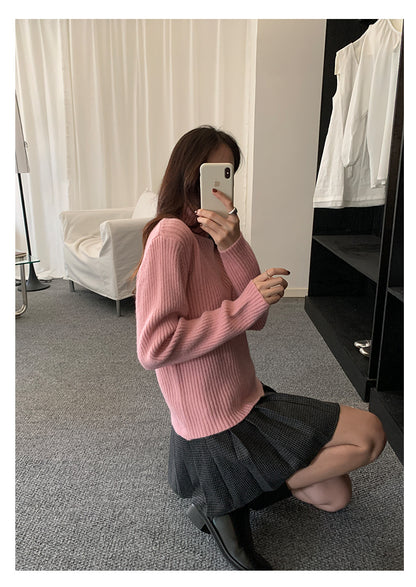 【H5492】實拍S~XL復古學院風磨毛百褶a字裙（內有安全褲）251109