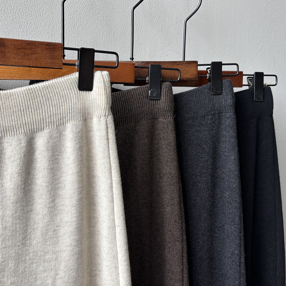 【YP682】 實拍高腰軟糯垂感針織長裙251023