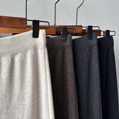 【YP682】 實拍高腰軟糯垂感針織長裙251023