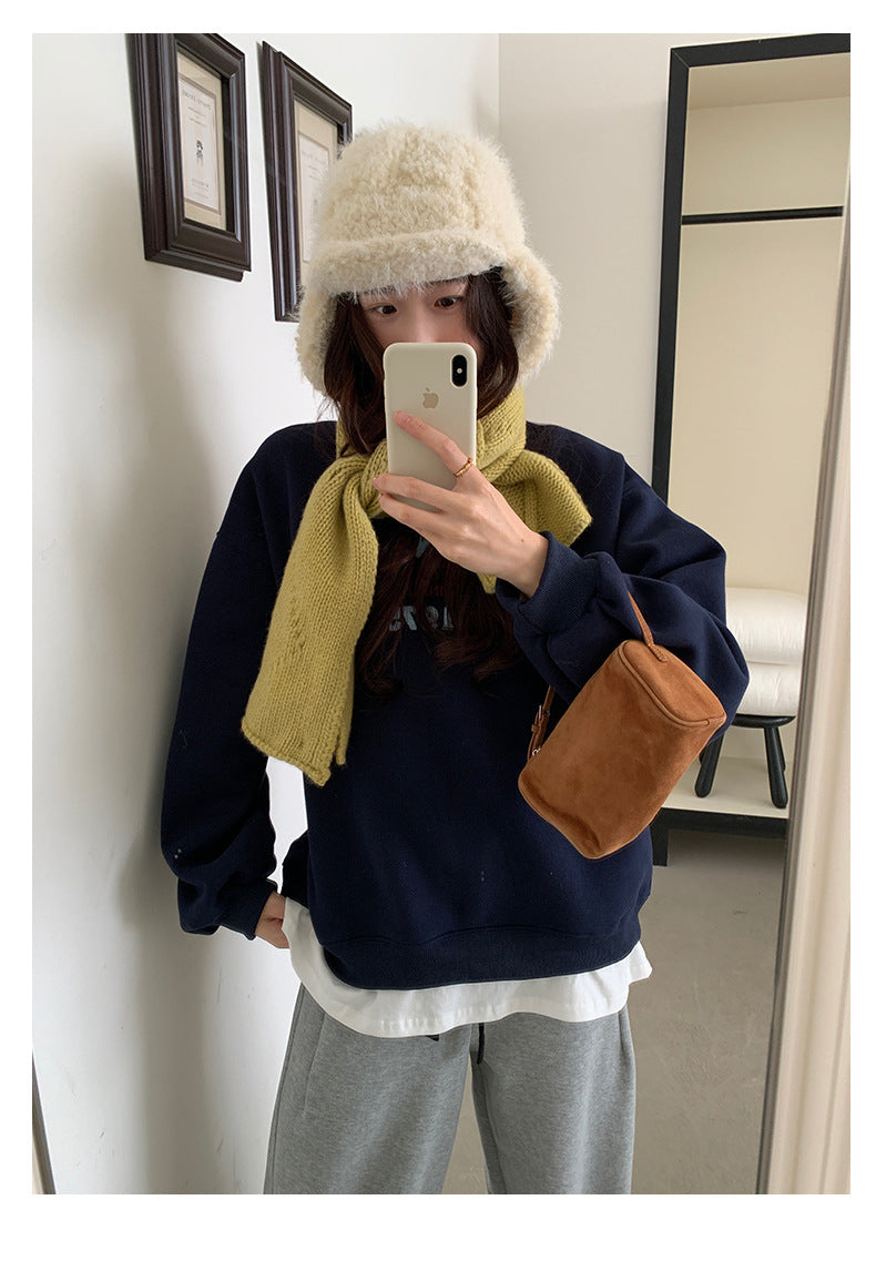 【H5507】實拍假兩件毛巾絨大版加厚衛衣251118