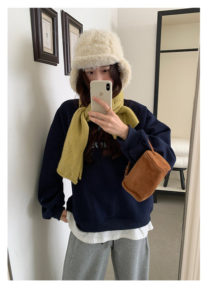 【H5507】實拍假兩件毛巾絨大版加厚衛衣251118