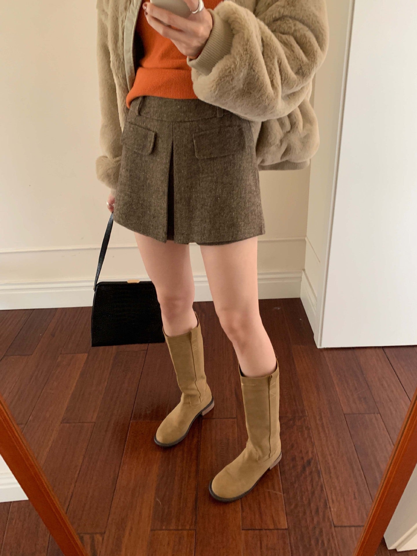 【H5523】實拍S~XL氣質千金質感高腰A字裙褲251125