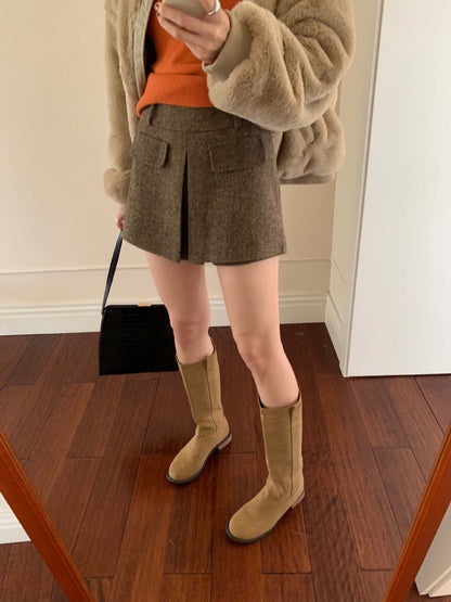 【H5523】實拍S~XL氣質千金質感高腰A字裙褲251125