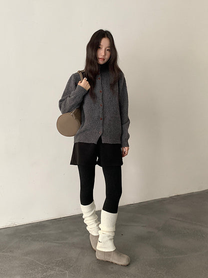 【LD11037】實拍高領開衫針織毛衣251202