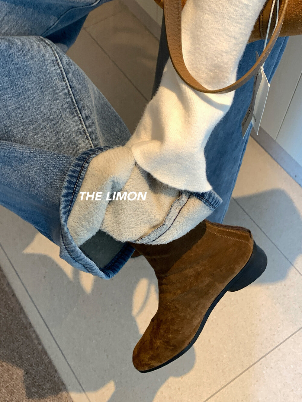 【L2651】實拍檸檬秋冬復古加厚顯瘦直筒微喇牛仔褲＋腰帶251117