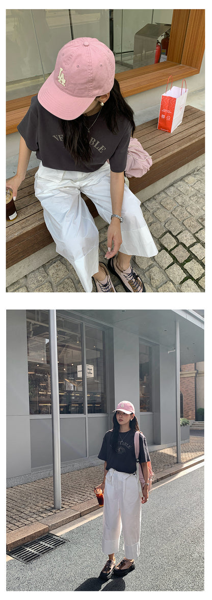 【H5203】實拍夏天美式印花棉質寬鬆圓領短袖T恤250422