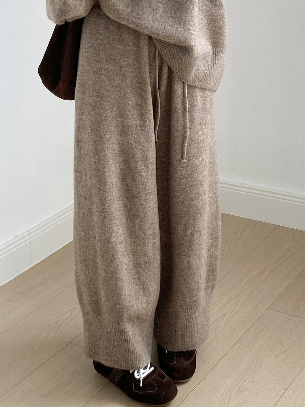 【YP1015】 實拍寬鬆針織毛衣＋休閒針織長褲 套裝251023