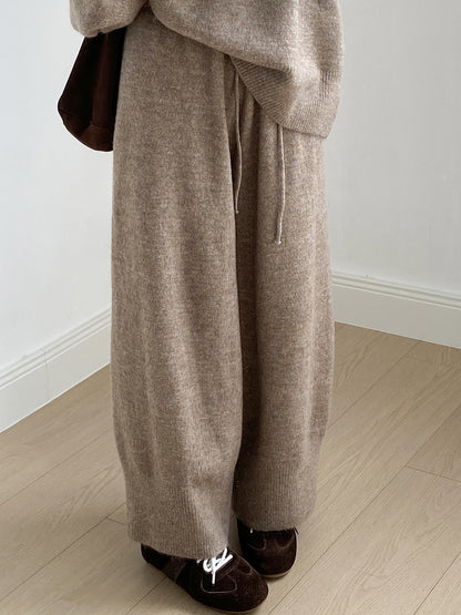 【YP1015】 實拍寬鬆針織毛衣＋休閒針織長褲 套裝251023