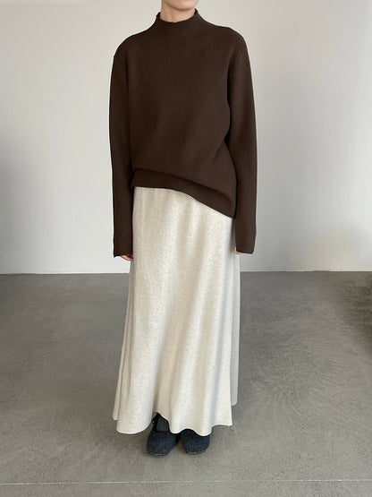 【cimYL713】實拍加厚捲邊半高領保暖針織衫251201