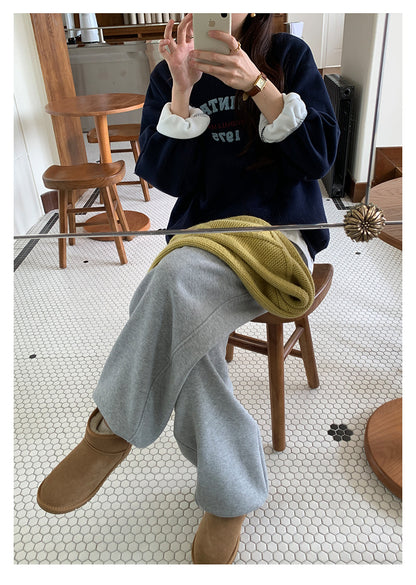 【H5508】實拍M~XL懶懶加厚奧粒絨舒適休閒彎刀褲型251118