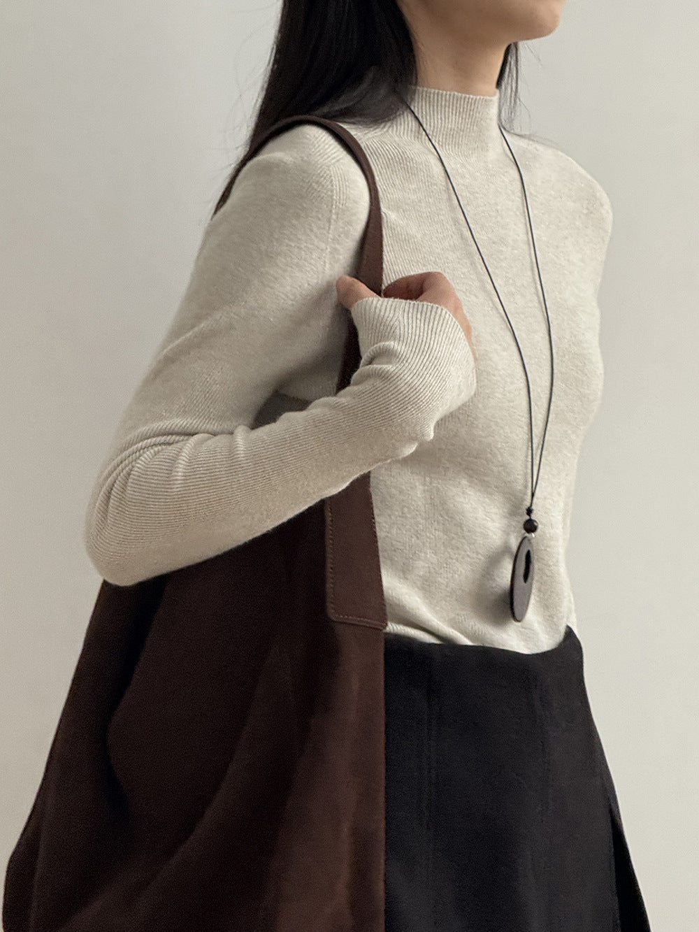 【Y315】實拍高級感半高領針織衫（棉羊毛4%)251106