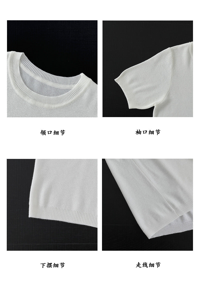 【cimzU1498】韓系極簡OOTD☁️日常百搭純色正肩寬鬆短袖T恤/白T260416