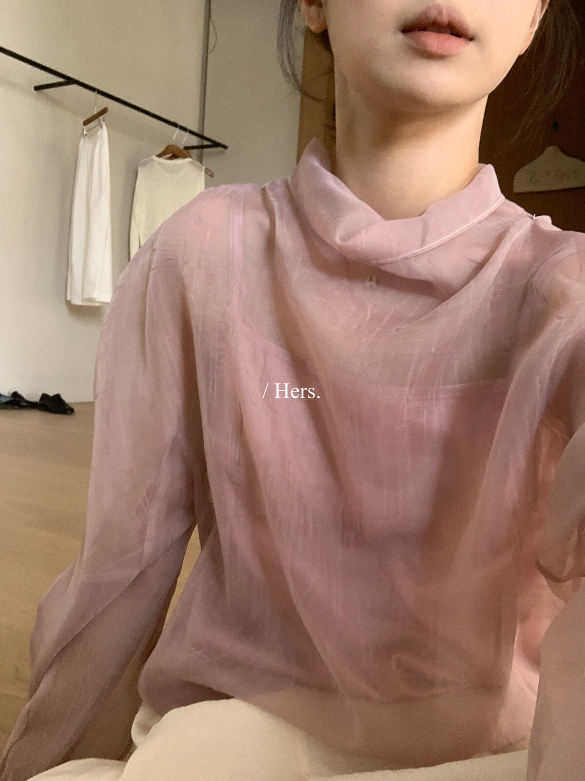【L80333】Hers高CP值套裝！韓版微透綁帶薄長袖上衣+內搭細肩帶背心260323