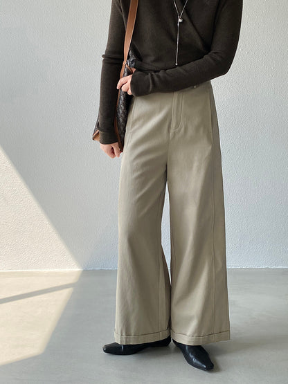 【cim1678】實拍法式高級優雅感顯瘦天絲棉直筒褲251030