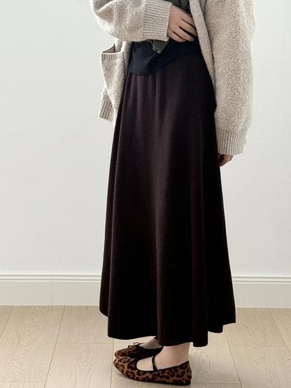 【Y0723】實拍冬季簡約針織大擺A字裙（棉羊毛4%)251106