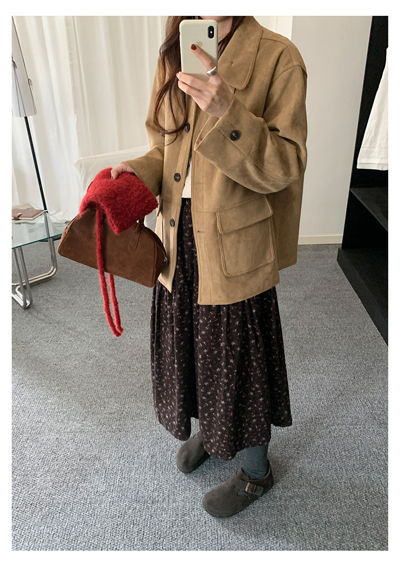 【H5490】實拍日系清新小碎花鬆緊腰長裙（棉）251109