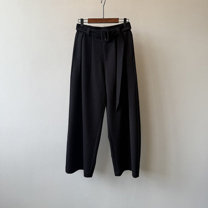 【Y82580】實拍初秋大氣場超瘦闊腿西裝褲含腰帶250822