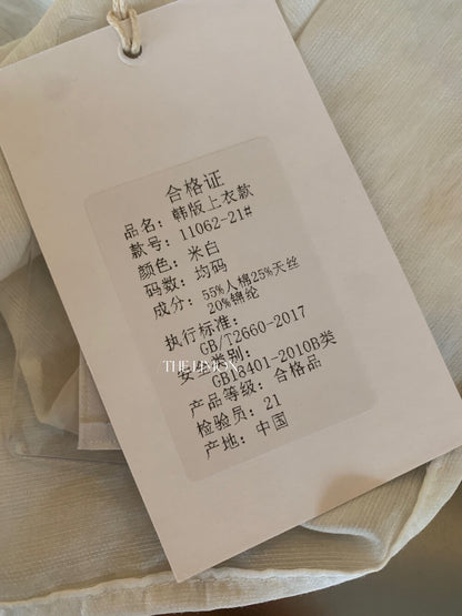 【L11062】檸檬家韓系溫柔・設計感綁帶立領長袖上衣260831