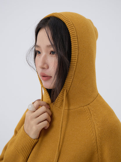 【LD3280】實拍慵懶小個子抽繩連帽針織毛衣251103