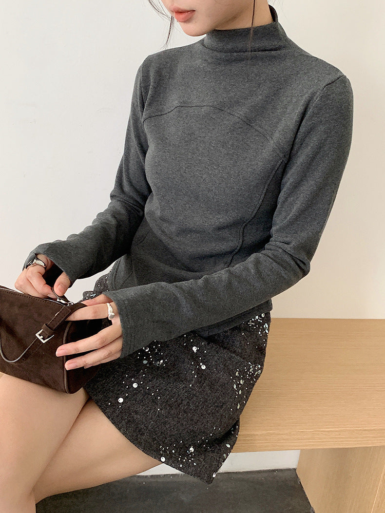 【LD11045】實拍S~XL法式重工時髦毛呢亮片短裙251202