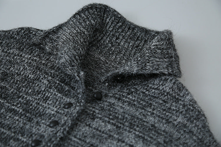 【LD3296】實拍輕奢復古寬翻領厚實針織外套＋針織包251103