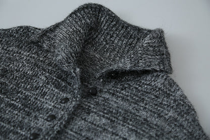 【LD3296】實拍輕奢復古寬翻領厚實針織外套＋針織包251103