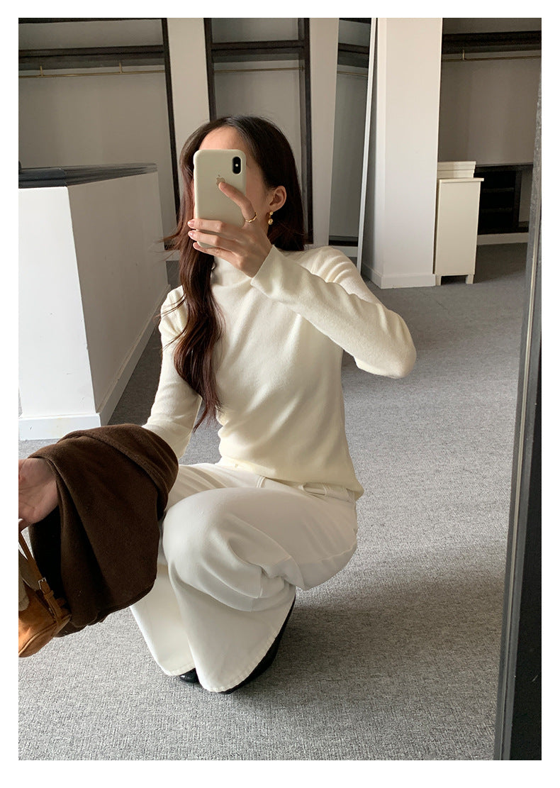 【H5503】實拍基礎純色半高領針織衫251118