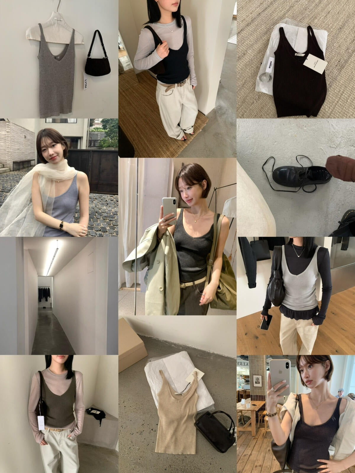 【L1525】實拍IMISS簡約日常・羊毛細肩帶背心261006