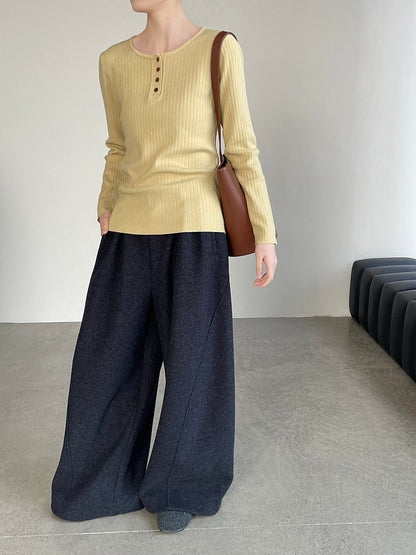 【cimYL369】實拍圓領坑條安迪绒氣質針織衫251201