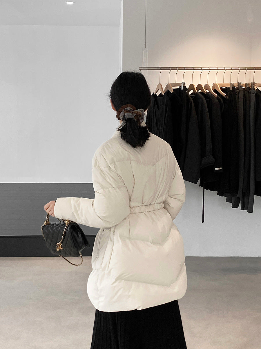 【cimz6386】實拍歐美大氣抗寒鎖温收腰氣質羽絨外套（白鴨絨90%)251120
