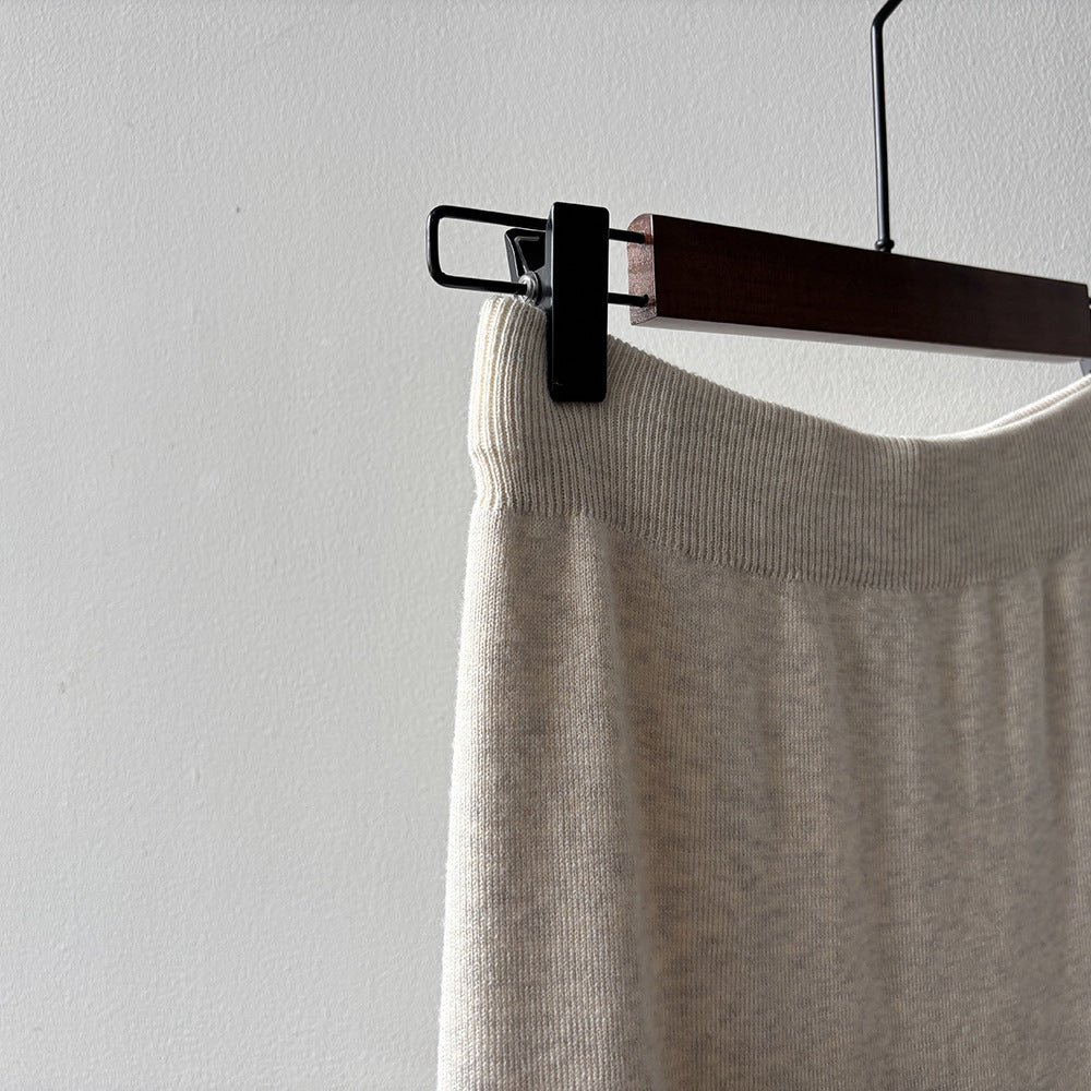 【YP682】 實拍高腰軟糯垂感針織長裙251023