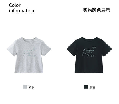 【H5161】實拍夏天甜美優雅蝴蝶結珍珠印花t恤250407