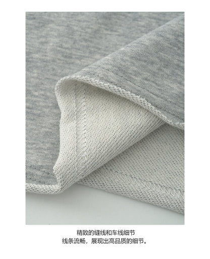 【H5427】實拍簡約慵懶捲邊露肩衞衣250916