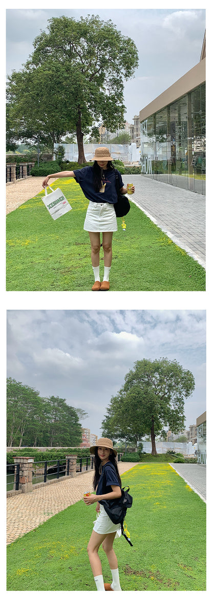 【H5225】 實拍夏季清新韓國｜麵包印花舒適短袖T恤250429