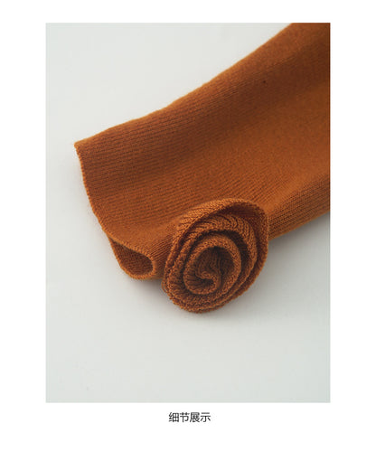 【H5487】實拍秋冬褶皺露肩針織衫251109