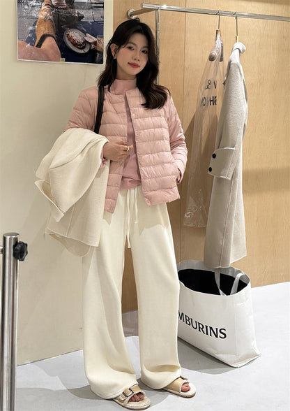 【L7039】實拍檸檬加厚加絨羊絨寬鬆顯瘦高腰直筒褲251117