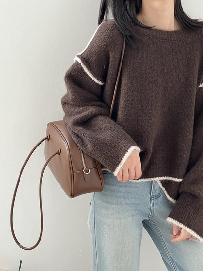 【YP2472】 實拍熱銷不規則針織毛衣251023