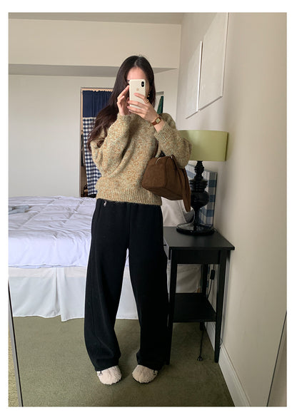 【H5505】實拍復古氣質花紗加厚針織毛衣251118