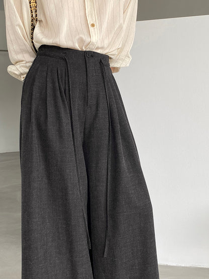 【cim1619】實拍韓系高級百搭壓褶垂感西裝褲251030