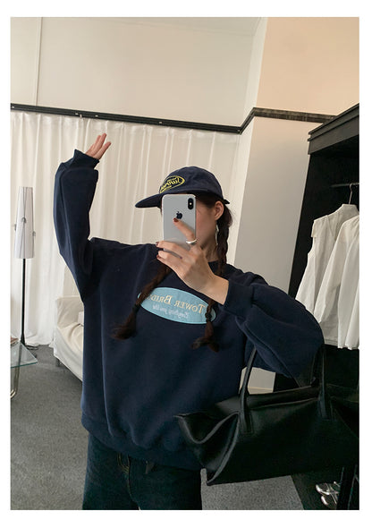 【H5478】實拍秋冬韓國質感刺繡棉質舒適衞衣251109