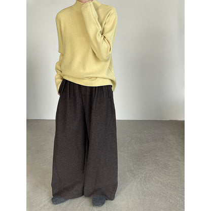 【cimYL713】實拍加厚捲邊半高領保暖針織衫251201