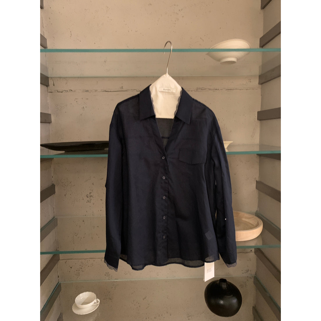 【LR2266】實拍imiss質感推薦！蕾絲苧麻長袖襯衫260305