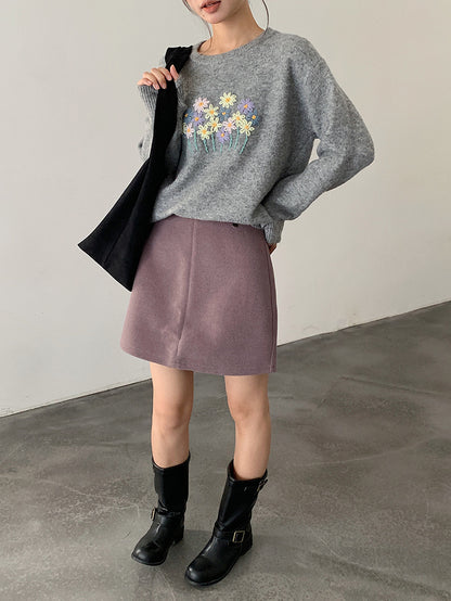 【LD11038】實拍立體小花針織衫251202