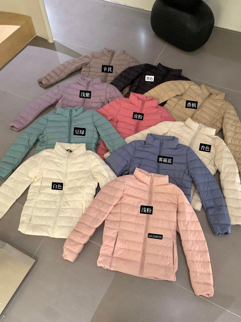 【L1189】實拍M~XL檸檬秋冬輕薄好收納立領保暖白鴨絨外套251117